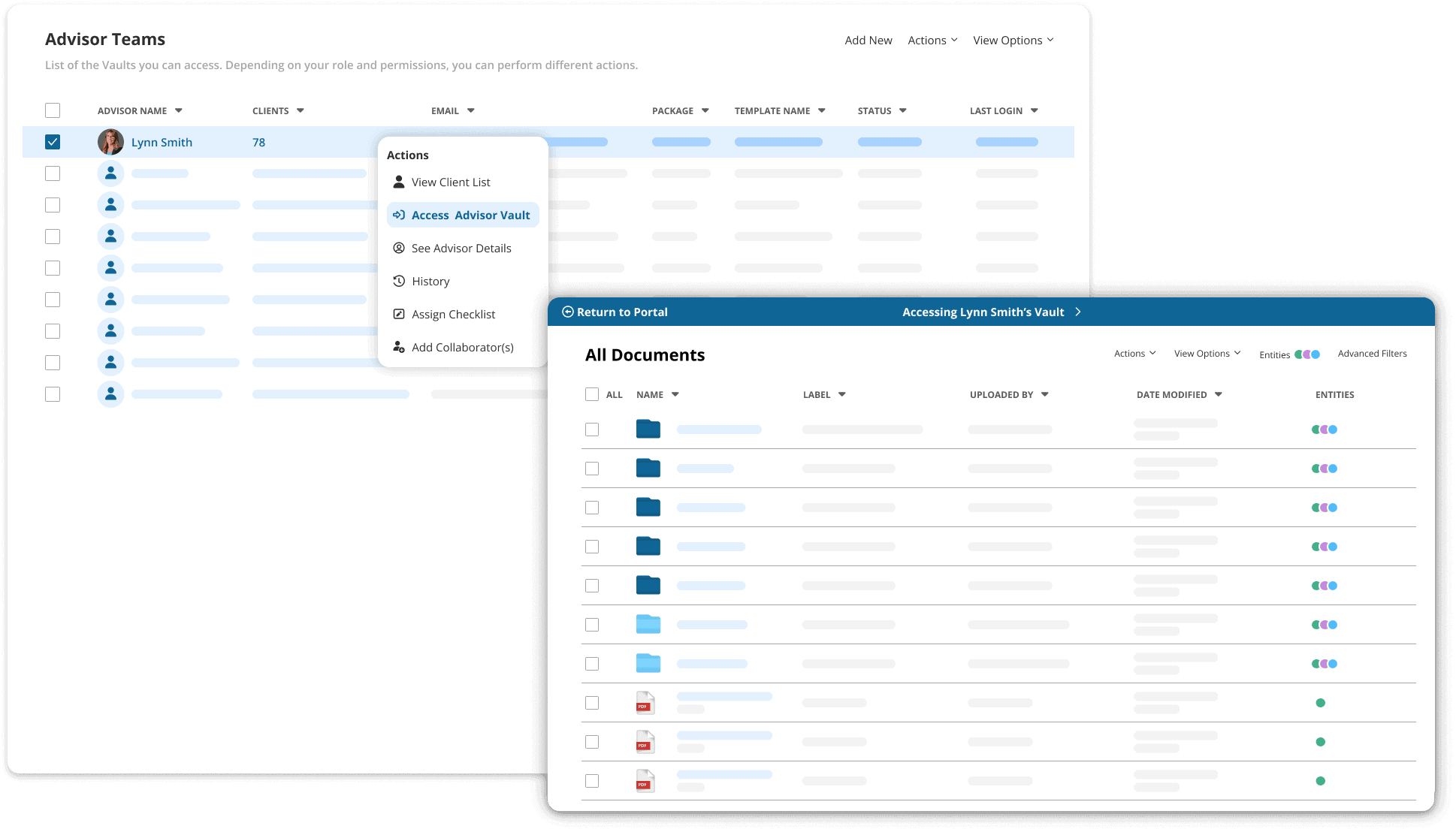 Structure (Advisor Teams) FutureVault - AI-Powered Digital Vaults