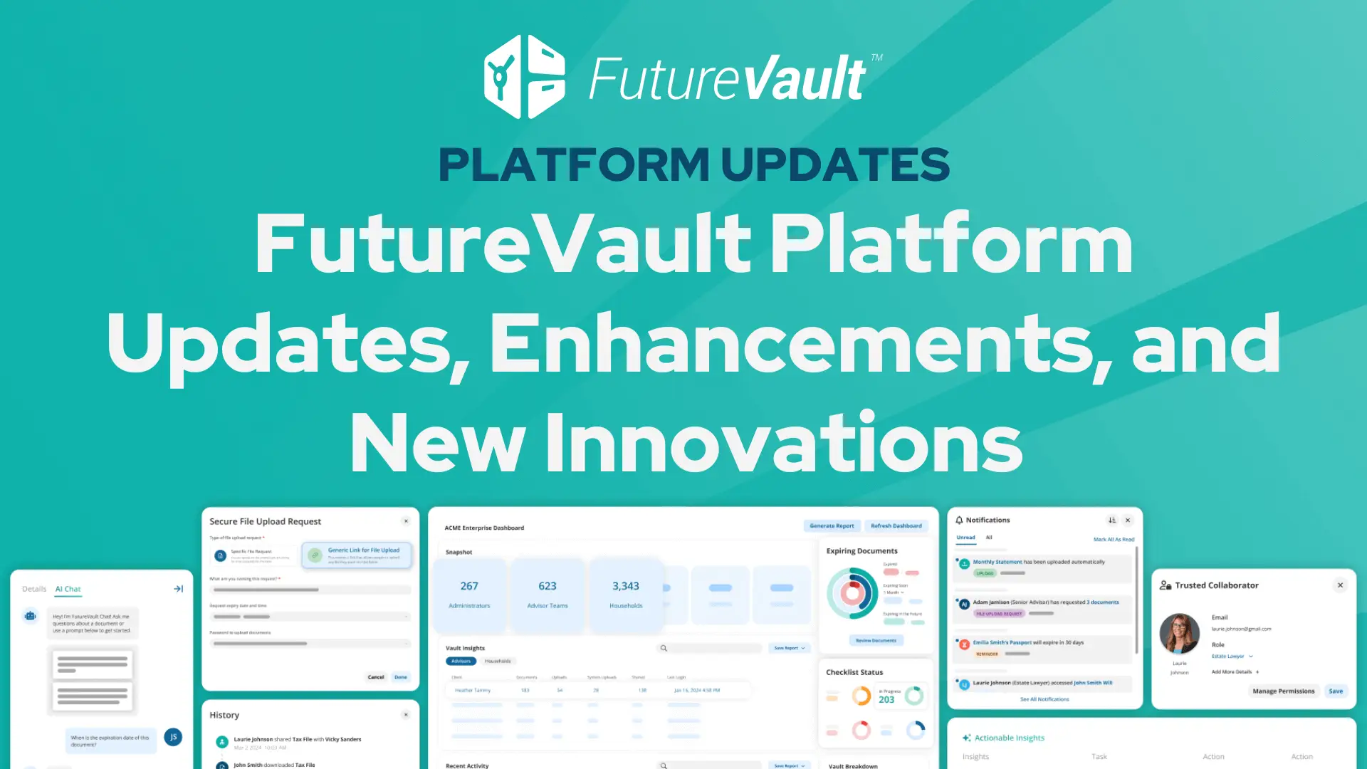 FutureVault Platform Updates | AI-Powered Digital Vaults