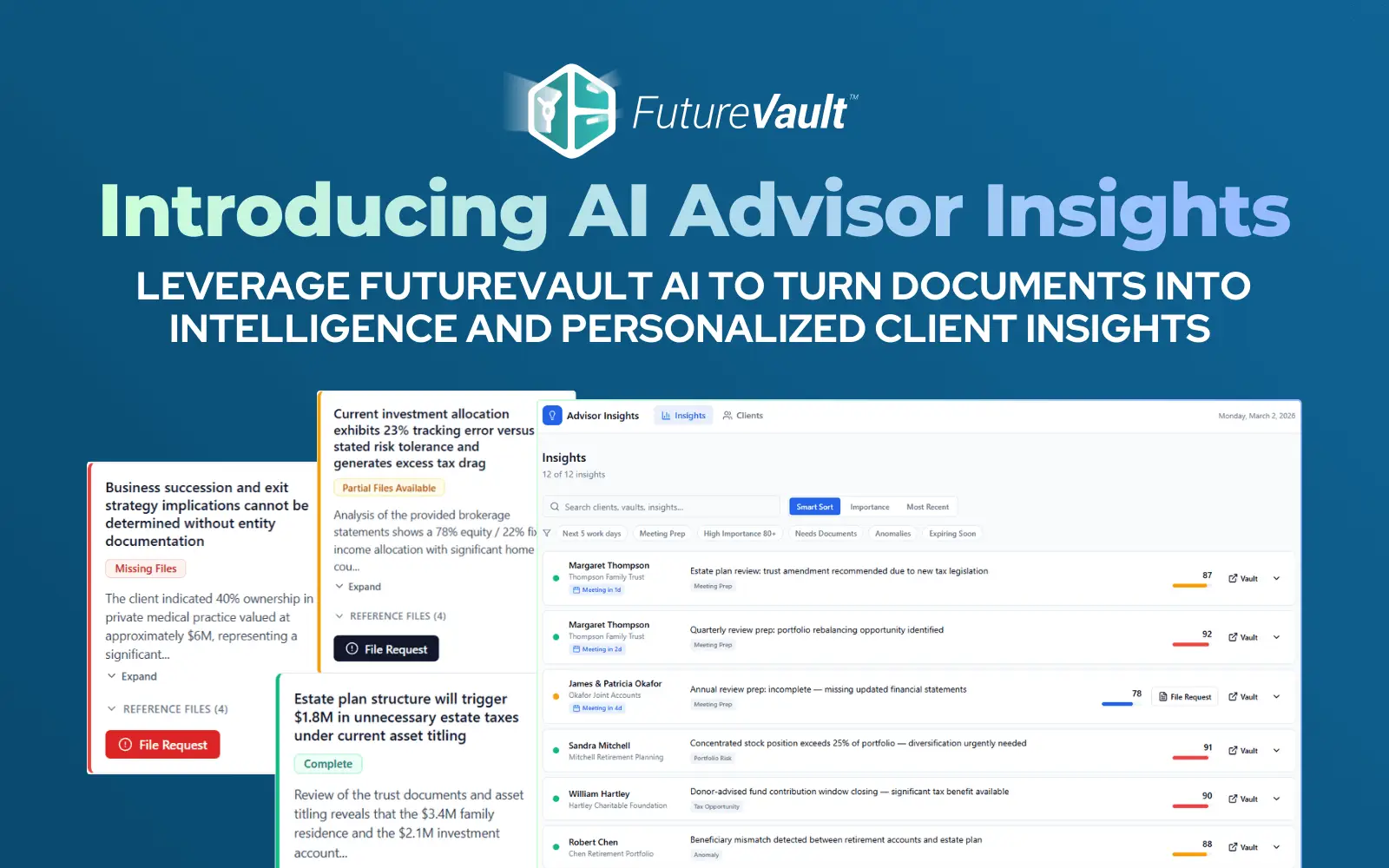 AI Advisor Insights Engine Powered by FutureVault