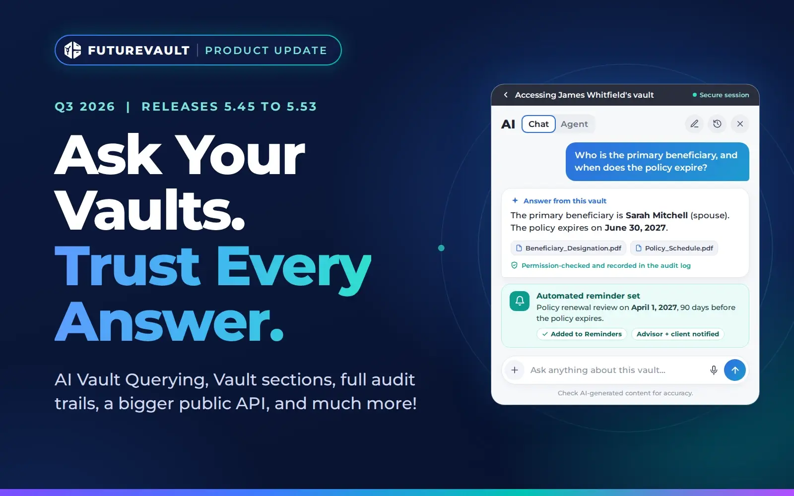 FutureVault Q3 Product Updates - AI Document and Vault Querying